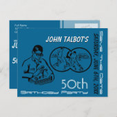 Binoculaire Voetbal 50e verjaardag sparen de Datum Aankondigingskaart (Voorkant / Achterkant)