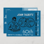 Binoculaire Voetbal 60th Birthday sparen de Datum Aankondigingskaart (Voorkant / Achterkant)