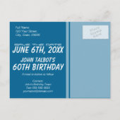 Binoculaire Voetbal 60th Birthday sparen de Datum Aankondigingskaart (Achterkant)