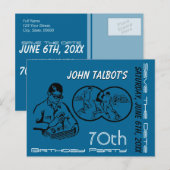 Binoculaire Voetbal 70e verjaardag sparen de Datum Aankondigingskaart (Voorkant / Achterkant)