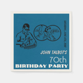 Binocular Soccer 70th Birthday Party Paper Napkin Servet