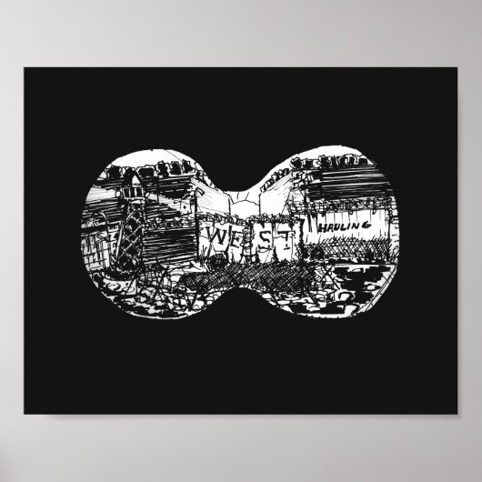 Binocular view to the west poster (Voorkant)