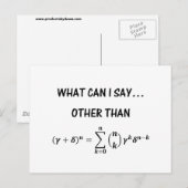Binomiaaltheorema-Briefkaart Briefkaart (Voorkant / Achterkant)