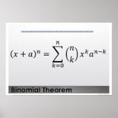 Binomial Theorem Formula Wiskunde Poster (Voorkant)
