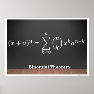 Binomial Theorem Formula Wiskunde Poster
