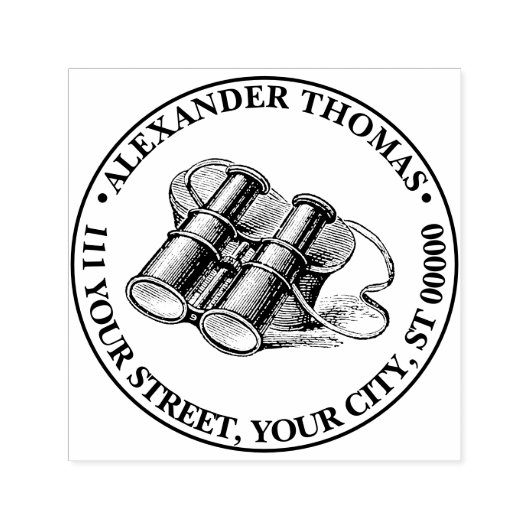  Binonulars Tekening Zelfinktende Stempel (Design)
