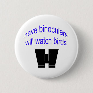 bino's kijken naar vogels ronde button 5,7 cm