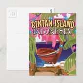 Bintan-eiland Indonesië reisposter Briefkaart (Voorkant / Achterkant)