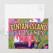 Bintan-eiland Indonesië reisposter Briefkaart (Voorkant / Achterkant)