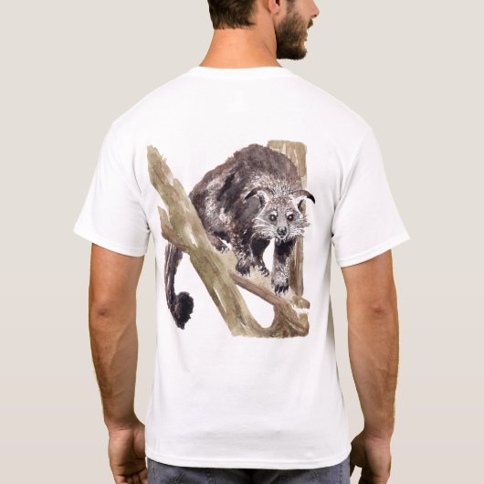 Binturong Artwork Mannen T-shirt (Achterkant)