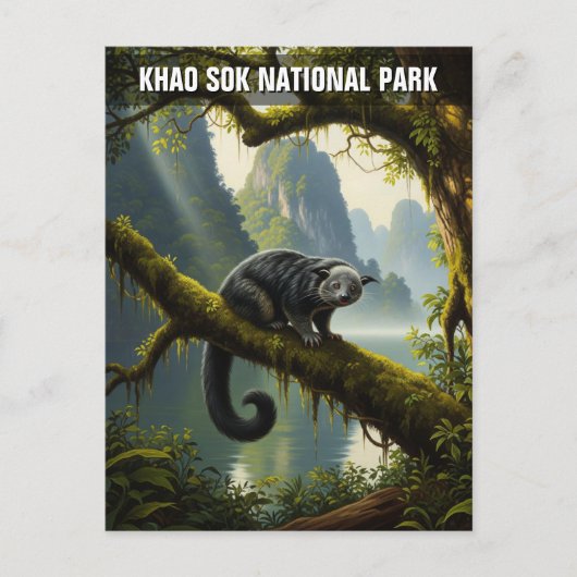 Binturong in het Khao Sok National Park in Thailan Briefkaart (Voorkant)