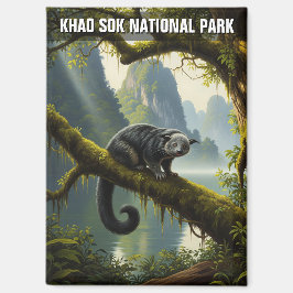 Binturong in het Khao Sok National Park in Thailan Magneet