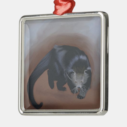 Binturong Metalen Ornament (Links)