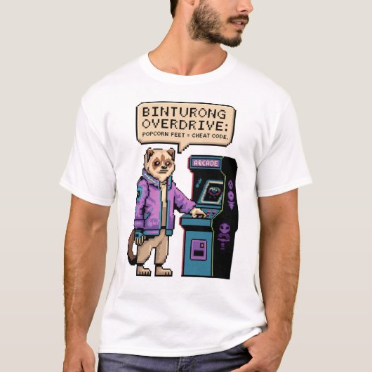 Binturong Overdrive - Popcorn Feet Cheat Code T-shirt (Voorkant)