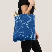 Bio/chemie - Spectrum Blue Atom tweezijdig design Tote Bag (Dichtbij)