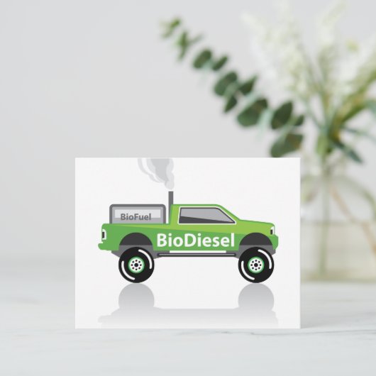 Bio diesel Pickup Briefkaart (Staand voorkant)