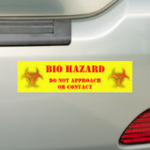 Bio Gevaar Grappige bumpersticker humor (Op auto)