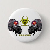 Bio-gevaar Ronde Button 5,7 Cm (Voorkant)