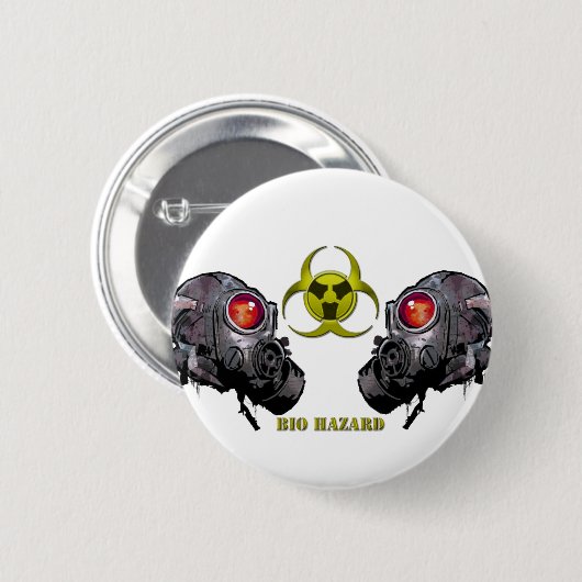 Bio-gevaar Ronde Button 5,7 Cm (Voorkant /achterkant)