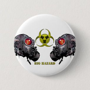 Bio-gevaar Ronde Button 5,7 Cm