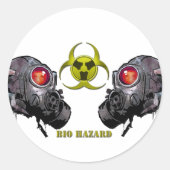 Bio-gevaar Ronde Sticker (Voorkant)