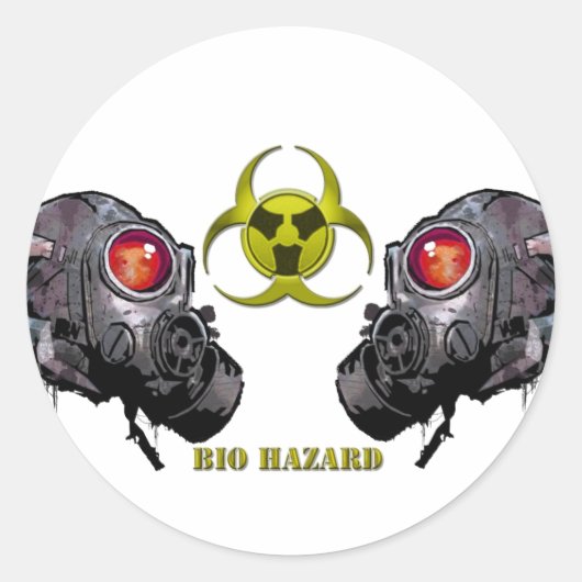 Bio-gevaar Ronde Sticker (Voorkant)