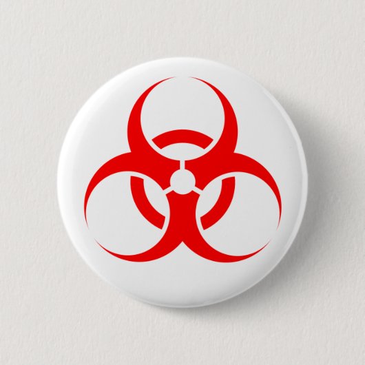 Bio-gevaarsbadge Ronde Button 5,7 Cm (Voorkant)