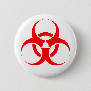 Bio-gevaarsbadge Ronde Button 5,7 Cm