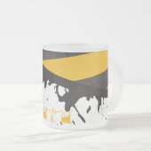 Bio Hazard Attentie Frosted Glass Coffee Mok Cup (Voorkant rechts)