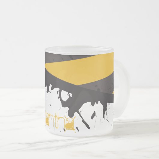 Bio Hazard Attentie Frosted Glass Coffee Mok Cup (Voorkant rechts)