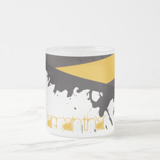 Bio Hazard Attentie Frosted Glass Coffee Mok Cup (Center)