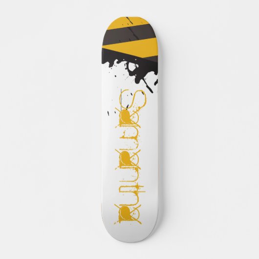 Bio Hazard Attentie Tape Comp Skateboard (Voorkant)