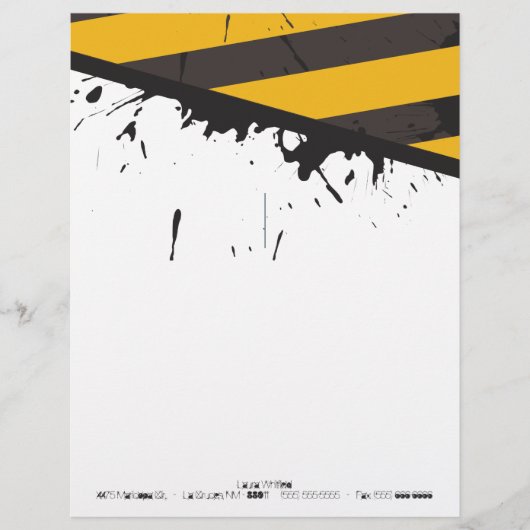 Bio Hazard Attentie Tape Letterhead briefpapier Briefhoofd Ontwerp (Voorkant)