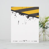 Bio Hazard Attentie Tape Letterhead briefpapier Briefhoofd Ontwerp (Staand voorkant)