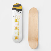 Bio Hazard Attentie Tape Old School Skateboard (Voorkant)