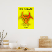 Bio Hazard Funny Print Poster Humor (Keuken)