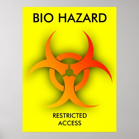 Bio Hazard Funny Print Poster Humor (Voorkant)
