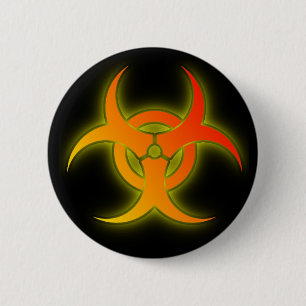 Bio Hazard Grappige Knopspeld Humor Ronde Button 5,7 Cm