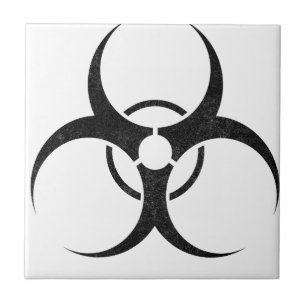 Bio-hazard logo tegeltje