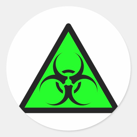 Bio Hazard of Biohazard Tekensymbool Waarschuwing  Ronde Sticker (Voorkant)