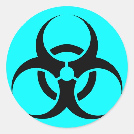 Bio Hazard of Biohazard Tekensymbool Waarschuwing  Ronde Sticker (Voorkant)