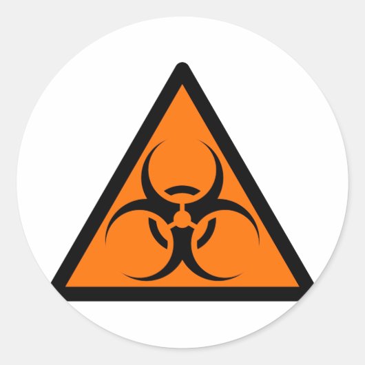 Bio Hazard of Biohazard Tekensymbool Waarschuwings Ronde Sticker (Voorkant)