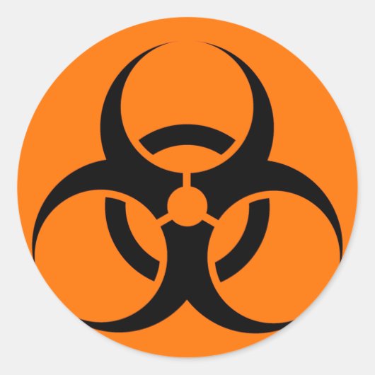 Bio Hazard of Biohazard Tekensymbool Waarschuwings Ronde Sticker (Voorkant)