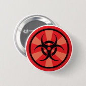 Bio-Hazard - Red Ronde Button 5,7 Cm (Voorkant /achterkant)