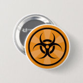Bio-Hazard - Sinaasappel Ronde Button 5,7 Cm (Voorkant /achterkant)