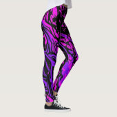 Bio-Hazard Streep Leggings - Edgy Dames Patroon (Rechts)