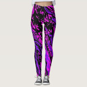 Bio-Hazard Streep Leggings - Edgy Dames Patroon (Voorkant)