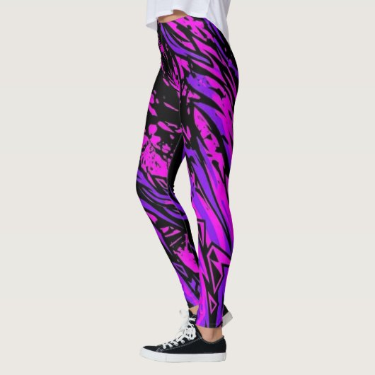 Bio-Hazard Streep Leggings - Edgy Dames Patroon (Links)