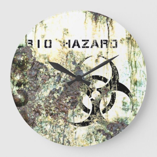 Bio Hazard Wall Clock Grote Klok (Voorkant)