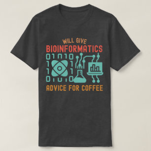 Bio-informatica advies geven voor koffie t-shirt